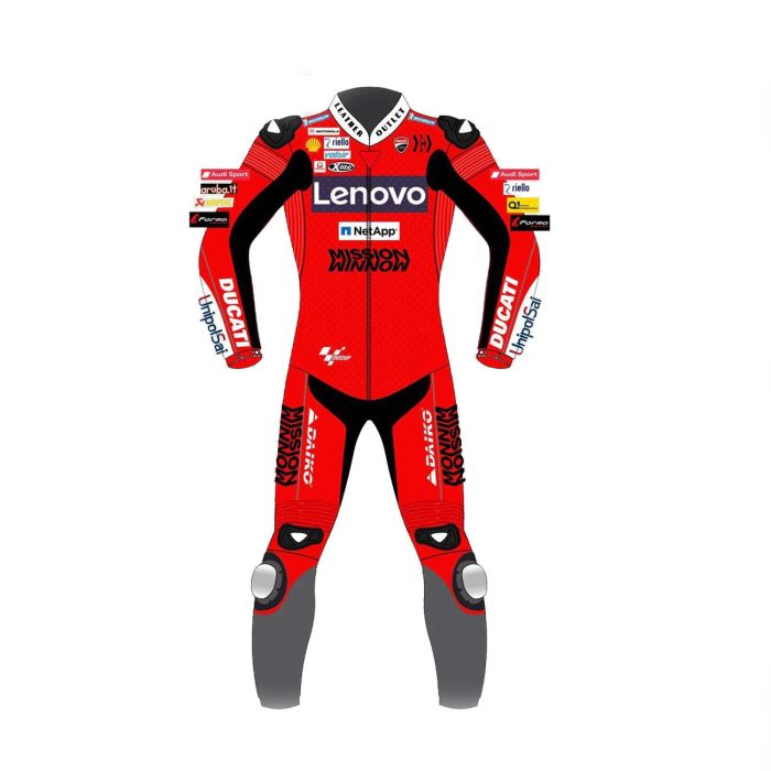 Andrea Dovizioso Ducati Motorbike Leather Suit 2020 - Motorcycle Racing - Image 1