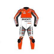 Andrea Dovizioso Ducati MotoGP Leather Suit 2018 - MotorCycle Racing