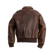 A2 Aviator Distressed Brown Leather Cockpit Bomber Jacket