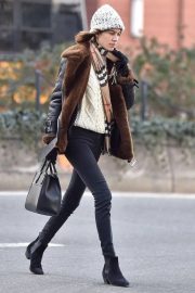 Black Lambskin Leather Jacket, Black Shearling Jacket, Women Leather Coat, Leather Fur Coat For Women - Image 2
