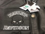 Premium Vest HD Reflective Skull Vest Men's Harley Motorcycle Cowhide Leather - Image 4