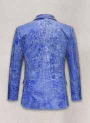 Artistic Blue Leather Suit – A Masterpiece of Style and Sophistication