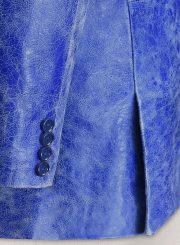 Artistic Blue Leather Suit – A Masterpiece of Style and Sophistication