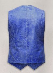 Artistic Blue Leather Suit – A Masterpiece of Style and Sophistication