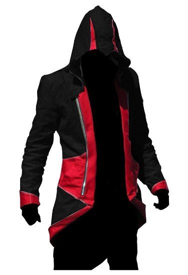 Assassins Creed Red and Black Gaming Coat