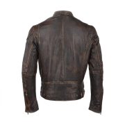Brown Antique 3 Pockets Style Leather Jacket - Image 2