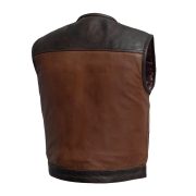 Lowside Gunner Men's High-Quality Leather Biker Vest