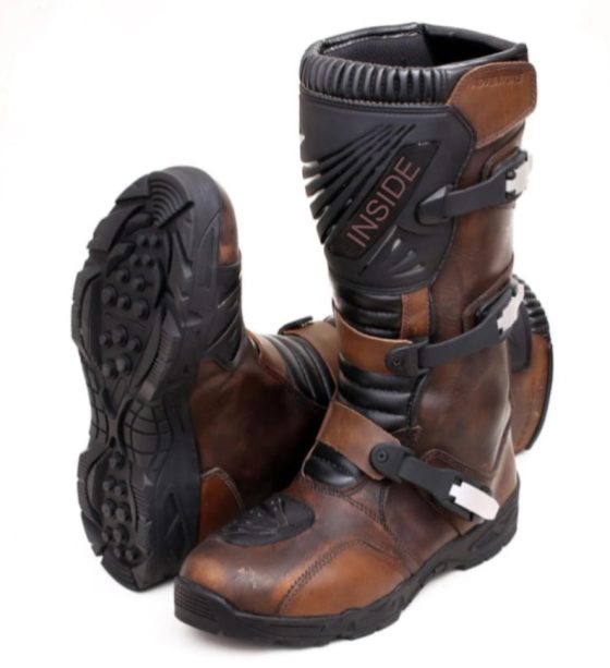 Handcrafted Adventure Motorcycle Touring Boots - CE-Approved Off-Road Leather Gear