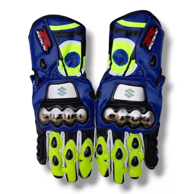 High-Performance Suzuki GSXR Leather Racing Gloves for Motorcyclists