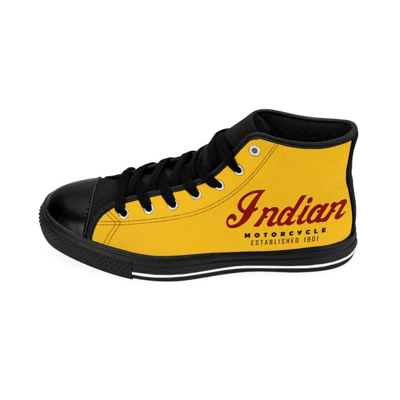Indian Motorcycle Men's Classic Sneakers - Durable High-Top Canvas Shoes