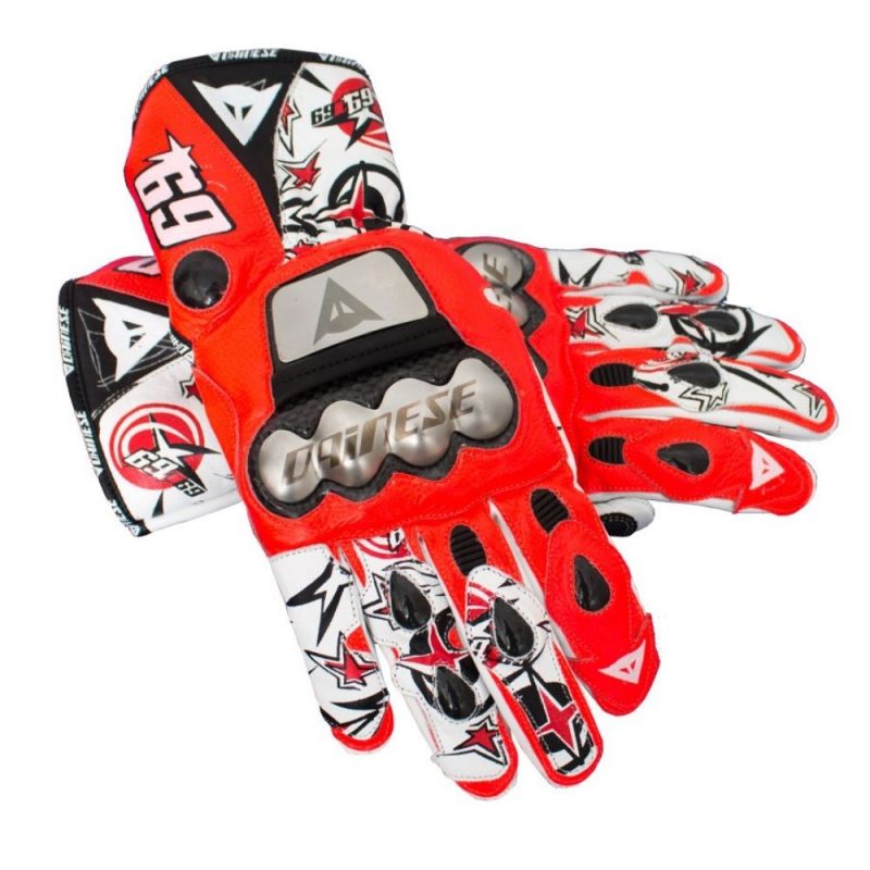 Nicky Hayden Motorcycle Racing Leather Gloves