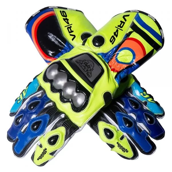 Valentino Rossi Motorbike Racing Leather Gloves