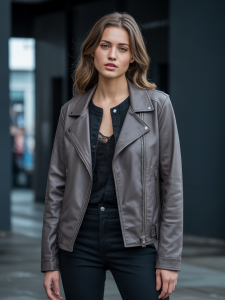 women leather jacket
