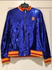 Houston Astros Sequin Blue Jacket - Image 2