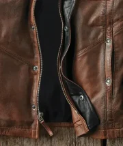 Bend In The Road Brown Leather Jacket - Image 3