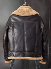 Peter Brown Triple Belted Cuffs Shearling Jacket - Image 2
