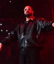 Drake Search And Rescue Black Leather Jacket - Image 2