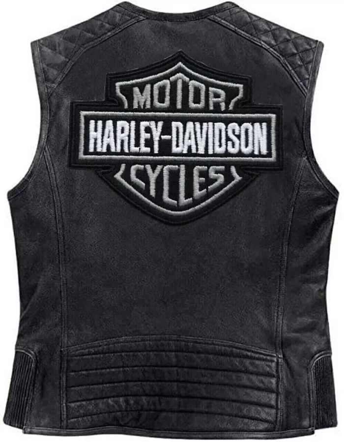 Harley Davidson Moto Café Biker Motorcycle Vest - Image 1