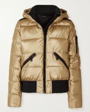 Juno Temple Ted Lasso S02 Keeley Jones Golden Puffer Jacket - Image 3