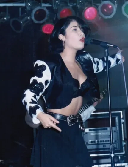 Singer Selena Quintanilla Black Cropped Jacket